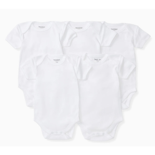 Bee Essentials Organic Short Sleeve Baby Bodysuit 5 Pack – Burt's Bees Baby