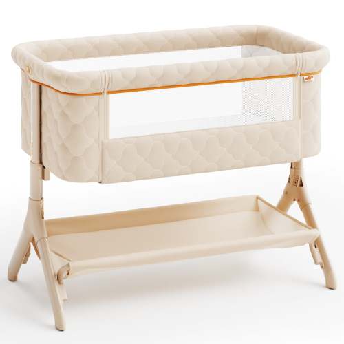 Pamo babe Bedside Bassinet for Baby, 3-in-1 Foldable Travel Bassinet w