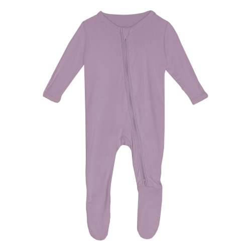 Footie with 2 Way Zipper in Lavender
