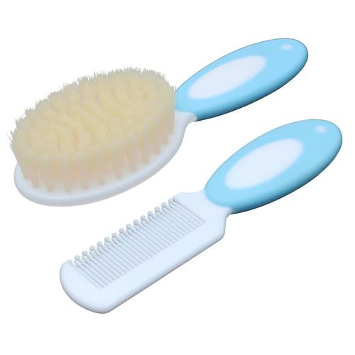 Baby Hair Brush and Comb Set, Baby Brush with Soft Natural Bristles