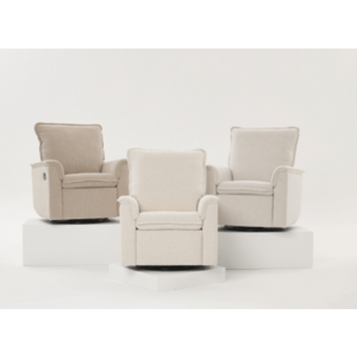 Henry Electric Recliner Glider Chair with USB in Latté | iL Tutto