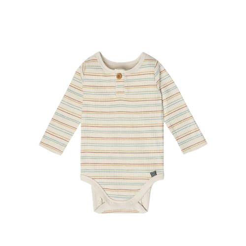 Modern Moments by Gerber Baby Neutral Long Sleeve Bodysuit, Sizes 0/3 Months - 24 Months