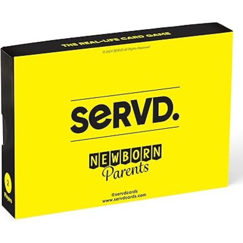 SERVD - Newborn Parents - The Hilarious Real-Life Couples Card Game for Newborn & Infant Parents | Ultimate Gift for New Parents, Baby Showers & 1st Birthday | Must Have Strategy Game Newborn Parents