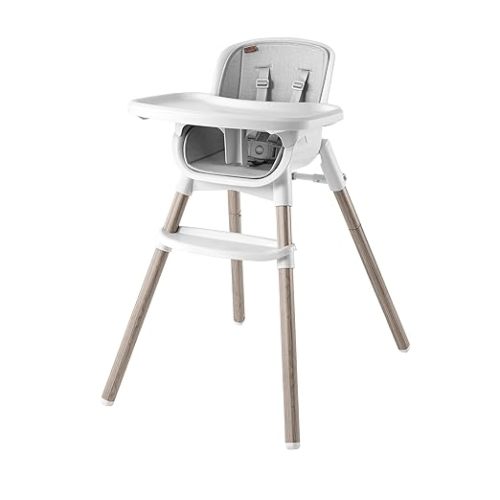 Chicco Zest LE 4-in-1 Folding High Chair, Feeding Chair, Toddler Chair and Youth Stool, Multi-Use Easy Clean High Chair | Crema/White