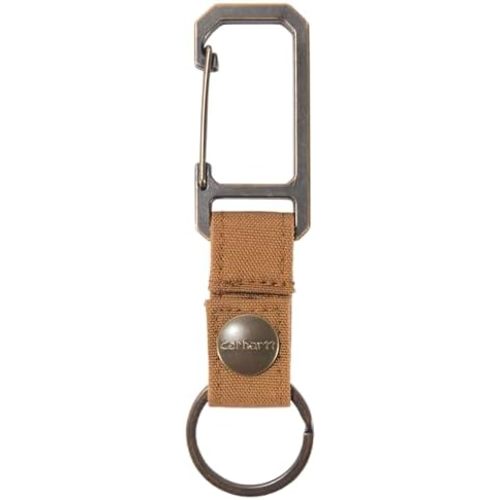Carhartt Unisex Adult Durable Metal Key Keeper, Belt Loop Key Ring Holder with Self-Locking Metal Gate Clip for Car/Home Keys