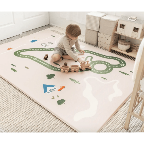 Tiny Land® Double-Sided Baby Playmat Forest Track Wonder