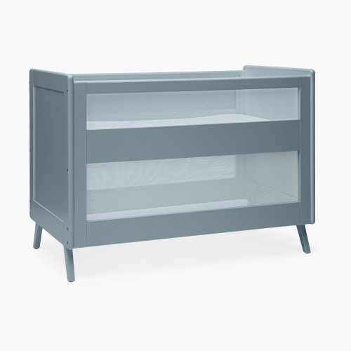 Halo 3-in-1 Breathable Mesh Convertible Crib with Conversion Kit - Slate Blue