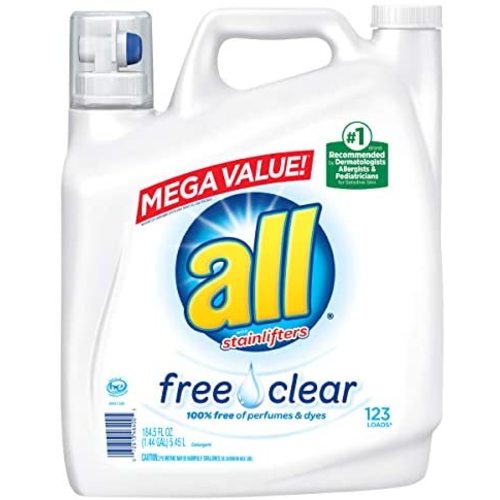 all Stainlifters Free Mega Clear Value Liquid Laundry Detergent, 184.5 Oz, 123 Loads
