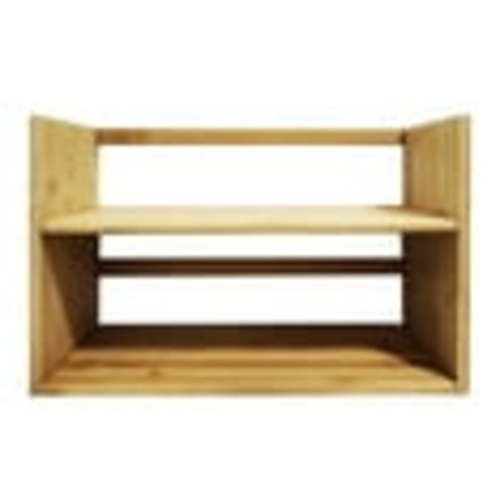 Jessac 2-Tier Bamboo Desktop Shelf Organizer 16″ x 10″ Wooden Desk Bookshelf Office Supplies Storage Rack for Book, Files, Accessories