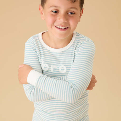 Sea Stripe Bro Ribbed Pajama Set Sea Stripe / 3 - 6 M
