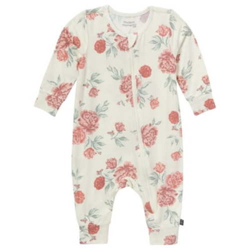 Modern Moments by Gerber Baby Neutral Super Soft Long Sleeve Coverall With Mitten Cuff, Sizes Newborn - 12 Months