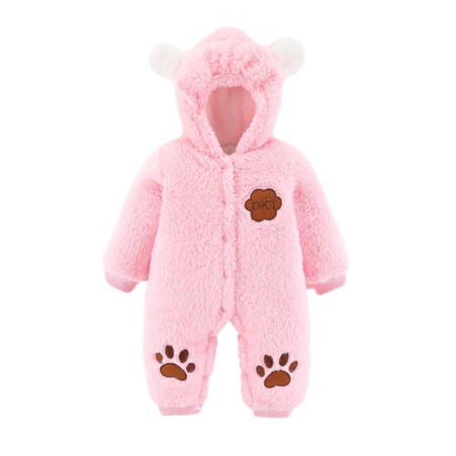 Awdenio Cute Outfits Newborn Baby Winter Girls Boys Clothes Warm Ears Bear Claw Overall Rompers Hooded Jumpsuit