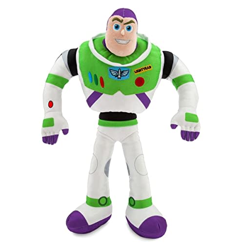 DISNEY STORE Official Toy Story Plush, Buzz Lightyear, Iconic Cuddly Toy Character with Embroidered Eyes and Soft Plush Features, Suitable for All Ages
