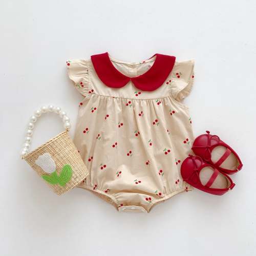 Cherry Print Romper – August + Willow