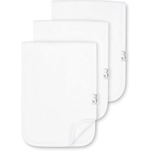 Copper Pearl Premium Baby Burp Cloths - 3-Pack Large Cotton Burp Cloths, Extra Soft Spit Up Rags with 3 Absorbent Layers, Perfect for Baby Boy and Baby Girl Gifts