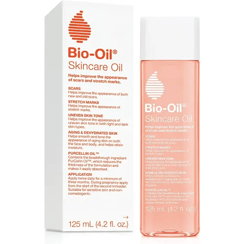 Bio-Oil Skincare Body Oil, Serum for Scars and Stretchmarks, Face Moisturizer Dry Skin, Non-Greasy, Dermatologist Recommended, Non-Comedogenic, For All Skin Types, with Vitamin A, E, 4.2 oz
