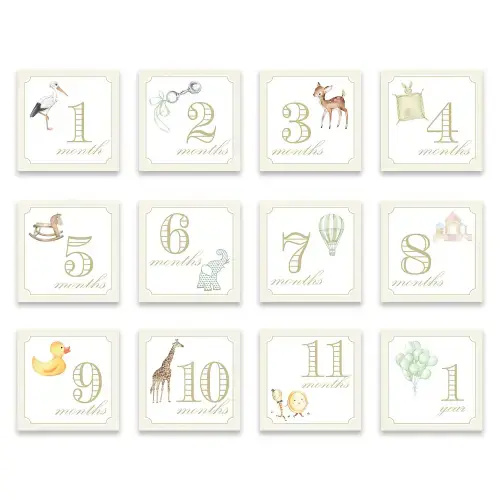 Classic Cream Milestone Cards