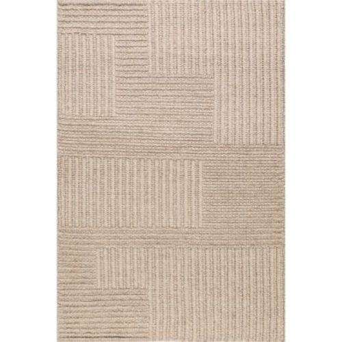 Nuloom Dorene Contemporary High-Low Striped Wool Indoor Area Rug