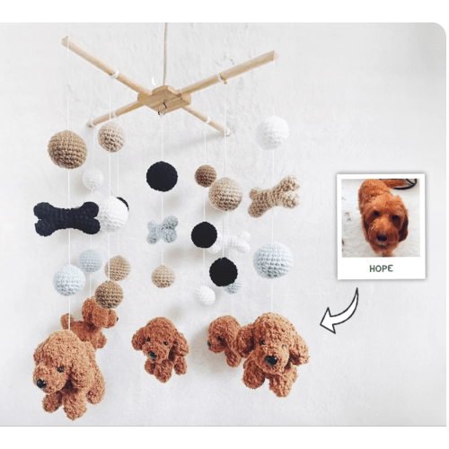 MY DOLLFY Pet Bones | Custom Crochet Pet Nursery Baby Mobile – My Dollfy