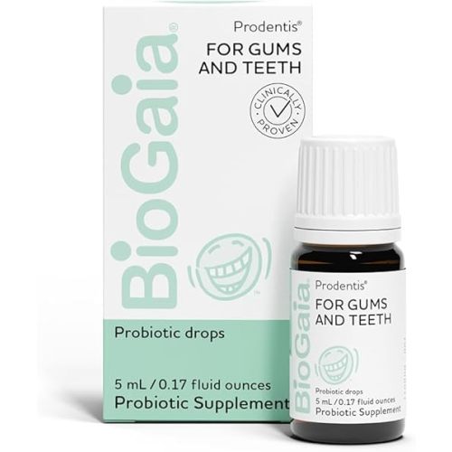 BioGaia Prodentis | Dental Probiotic Drops | Promotes Healthy Gums & Teeth | Defends Against Dental Problems | Replenishes Oral Microbiome | Improves Oral Health | Unflavored | 25 Day Supply