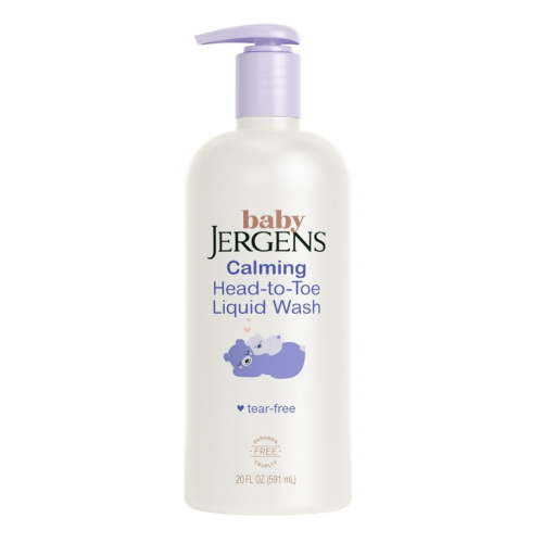 Baby Jergens Calming Head to Toe Liquid Baby Wash, Body Wash and Shampoo, Tear Free, 20 oz