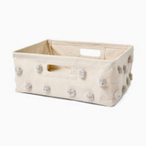 Pehr Pom Pom Hide Away Basket - Grey, Small