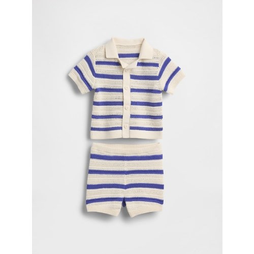 Baby Crochet Polo Outfit Set