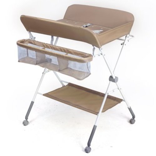 Baby Changing Table Infant Changing Table Foldable Nursery Changing Table Bath Mat and Storage, Baby Changing Table with Unit Storage Bags, Space-Saving