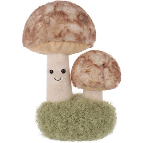 Apricot Lamb Mushroom Plant Plush Stuffed Animals for Kids, Soft Cute Plush Toys for Baby Girl and Boy, Fluffy Mushroom Plant Brown 7.9 Inches