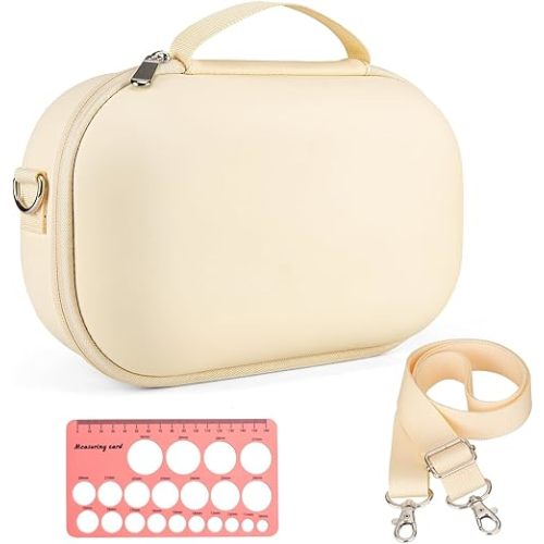 Breast Pump Bag for Momcozy S12 Pro/S9 Pro/M5/V2, Hard Shell Breast Pump Storage for Hands-Free Wearable Breast Pumps with Nipple Ruler, Pumping Travel Case for Breast Pump and Accessories