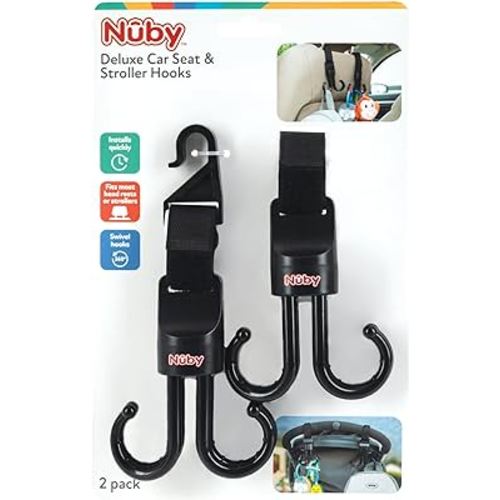 Nuby Baby Nonslip 2-Pack Stroller Hooks