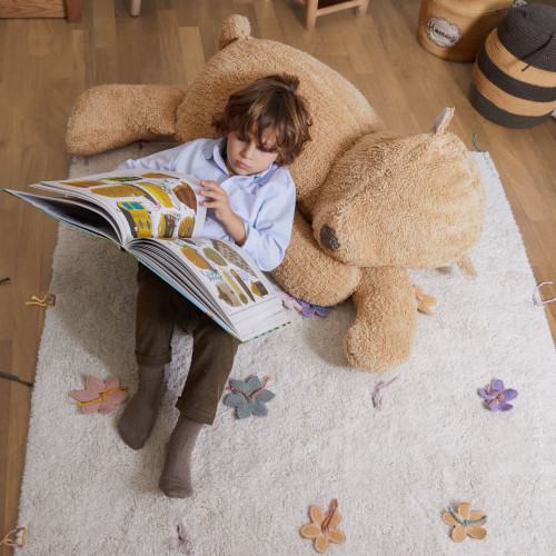 Lorena Canals Pouf Sleepy Bear - Honey, 1' X 3' 8" X 2' 4"