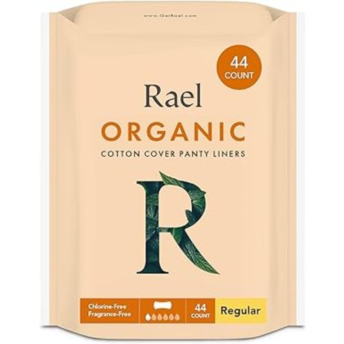Amazon.com: Rael Panty Liners for Women, Organic Cotton Cover - Regular Pantiliners, Light Absorbency, Unscented, Chlorine Free (Regular, 44 Count) : Health & Household