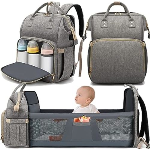 Amazon.com: Baby Diaper Bag Backpack with Changing Station - Waterproof, Large 30L Capacity for Boy, Girl, Mom, Dad - Travel Baby Bag with Stroller Straps, Insulated Pockets - 16.5x9.4x14" - Baby Shower Gifts : Baby