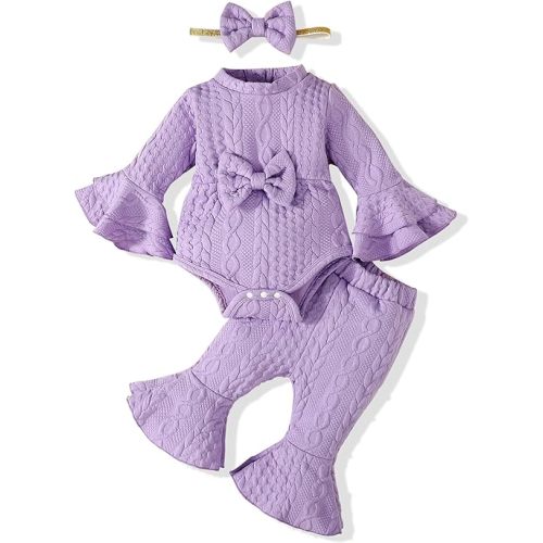 SUNNY PIGGY Baby Girl Clothes Infant Newborn Outfits Romper 0-18 Month Toddler Girls’ Clothing Pant Set