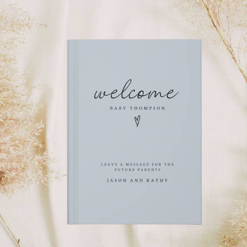Baby Shower Guest Book- Welcome Baby Journal- Custom Guest Book- Personalized Name Journal- Wishes for Baby- Advice for Parents- Baby Advice