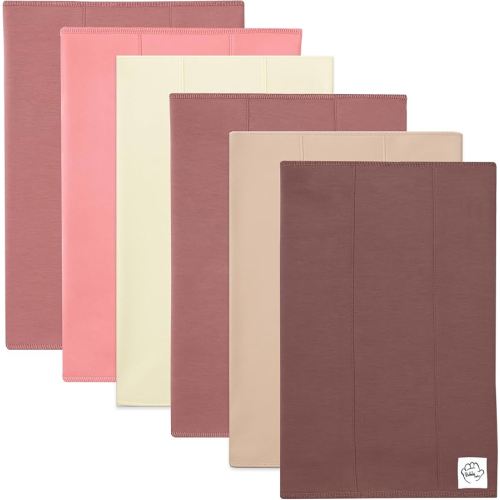 Baby Burp Cloths for Boys and Girls - 6 Pack Large 100% Cotton - Double Layered Extra Absorbent Burp Rags, Maroon