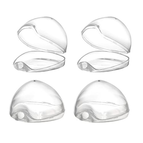 Accmor Pacifier Case, Pacifier Holder Case, Pacifier Container for Travel, BPA Free, Transparent, 4 Pack - 4 Count (Pack of 1)