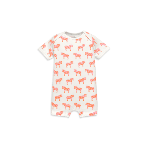 Organic Animal Friends Babysuit Shortie, 0-3M