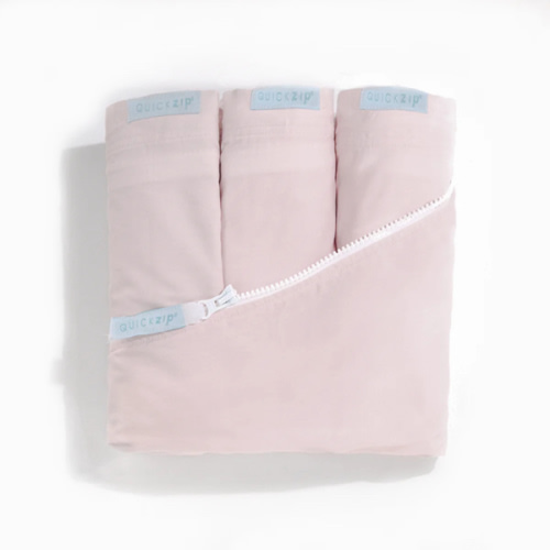 Crib Zip Sheet Starter Pack - Crib 3-Pack / Blush