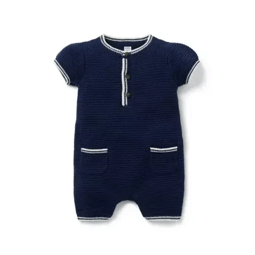 Newborn Merchant Marine Baby Waffle Knit Romper by Janie and Jack