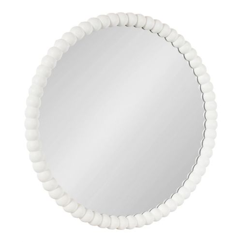 Kate & Laurel All Things Decor 28"x28" Bronte Decorative Wall Mirror Wood White