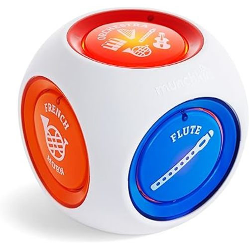 Munchkin® Mozart Magic® Cube Music Toy for Baby and Toddler - Includes 5 Instrument Sounds, 8 Mozart Songs and Lights