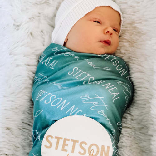 Personalized Baby Name Swaddle Blanket