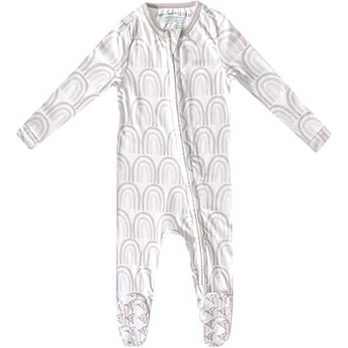 Copper Pearl Zip-Up Footie Baby Pajamas: Ultra-Soft for Boys and Girls, Premium Knit Fabric, Stylish Prints, Tag-Free, Two-Way Zipper, Newborn to 24 Months, Bliss