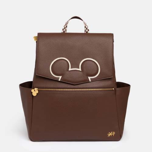 Disney Mocha Mickey Mouse Classic Diaper Bag II | Vegan Leather Diaper Bag Backpack – Freshly Picked