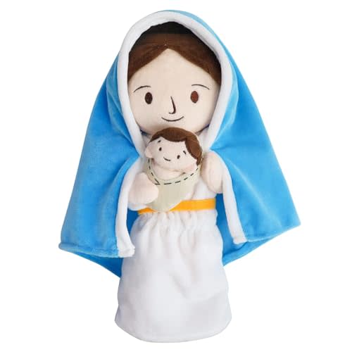 Yelakey Jesus Plush Doll Guardian Angel Stuffed Animal with Wings Baptism plushie Toy Gifts for Kids for Christening Religious Easter