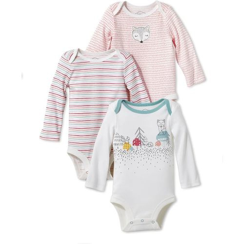 baby-girls Long Sleeve Cotton Bodysuit, Snap ClosureShirt - 3 Months - White