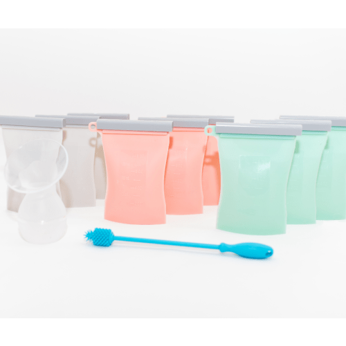 Junobie Bundled 9-Pack Starter Kit: Infant/Toddler Milk and Snack Storage Bags