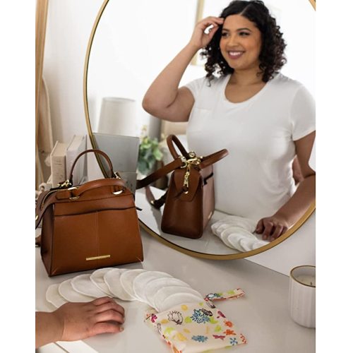 Kindred Bravely Organic Reusable Nursing Pads 10 Pack | Washable Breast Pads for Breastfeeding with Carry Bag